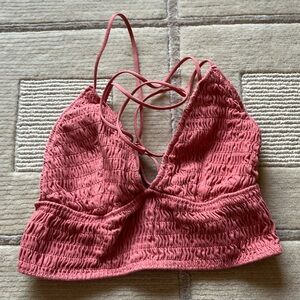 Pink bralette/crop top